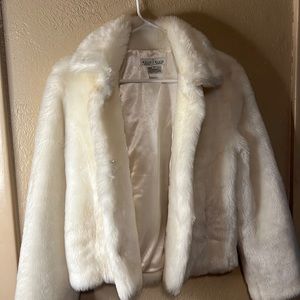 White House Black Market Faux Fur Jacket. Size XS/S